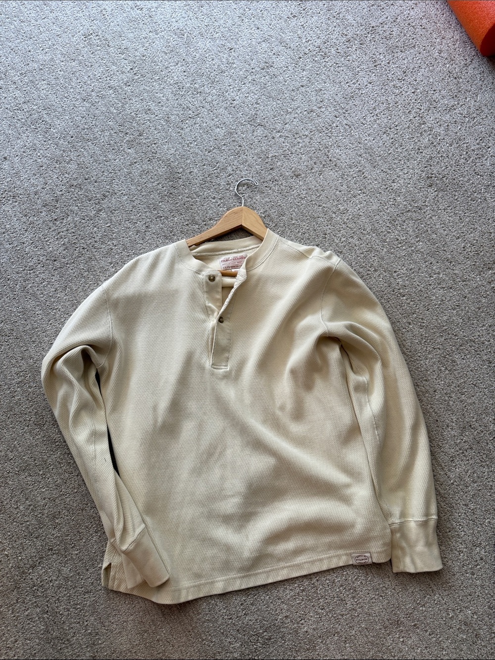 Filson Cream Long-Sleeve Henley Shirt